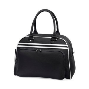 Bag Base BG75 - RETRO BOWLING BAG Black/White