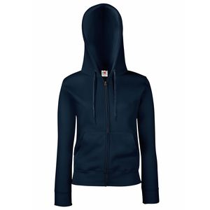 Fruit of the Loom SS312 - Premium 70/30 lady-fit hooded sweatshirt jacket Deep Navy