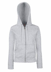 Fruit of the Loom SS312 - Premium 70/30 lady-fit hooded sweatshirt jacket Heather Grey