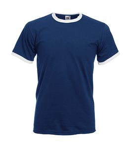 Fruit of the Loom 61-168-0 - Ringer T Navy/White