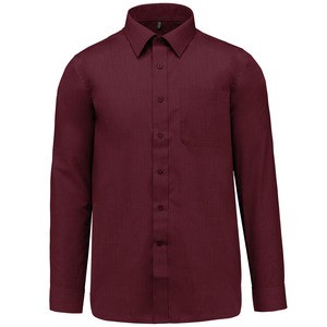 Kariban K545 - JOFREY - MEN'S LONG SLEEVE EASY CARE POLYCOTTON POPLIN SHIRT Wine