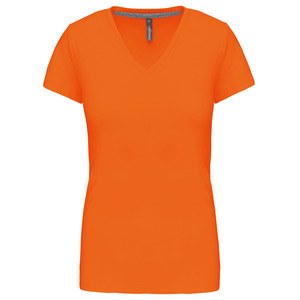 Kariban K381 - LADIES' SHORT SLEEVE V-NECK T-SHIRT Orange