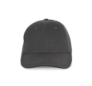 K-up KP153 - SANDWICH PEAK CAP - 6 PANELS Dark Grey / Black