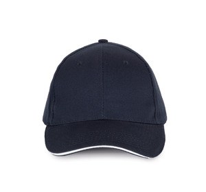 K-up KP153 - SANDWICH PEAK CAP - 6 PANELS Navy / White