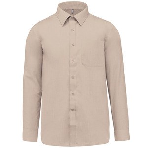 Kariban K545 - JOFREY - MEN'S LONG SLEEVE EASY CARE POLYCOTTON POPLIN SHIRT Angora (Natural)