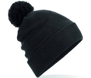 Beechfield BF439 - Beanie with fleece interior pompom Charcoal