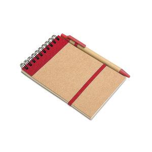 GiftRetail IT3789 - SONORA A6 recycled notepad with pen