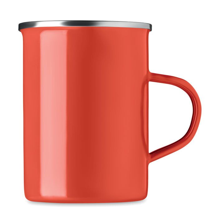 GiftRetail MO6775 - SILVER Metal mug with enamel layer