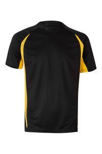 Velilla 105501 - TWO-TONE TECHNICAL T-SHIRT Black/Yellow