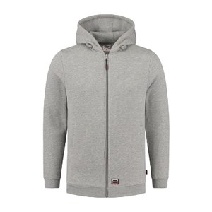 Tricorp T44 - Hooded Sweat Jacket Washable 60°C Grey Melange