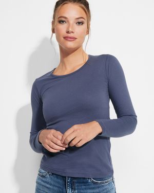 Roly CA1218 - EXTREME WOMAN Semi fitted long-sleeve t-shirt with fine trimmed neck