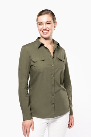 Kariban K591 - Ladies long sleeved safari shirt